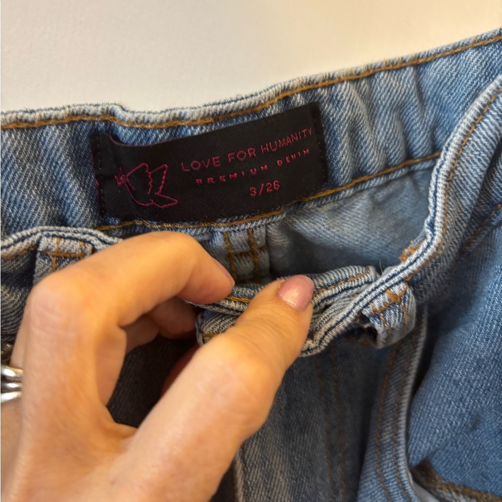 Love Of Humanity Wide-Leg Jeans Sz 3/26 NWOT - Picture 4 of 6